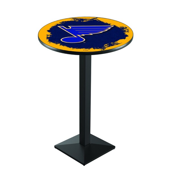 42" Blk Wrinkle St Louis Blues Pub Table